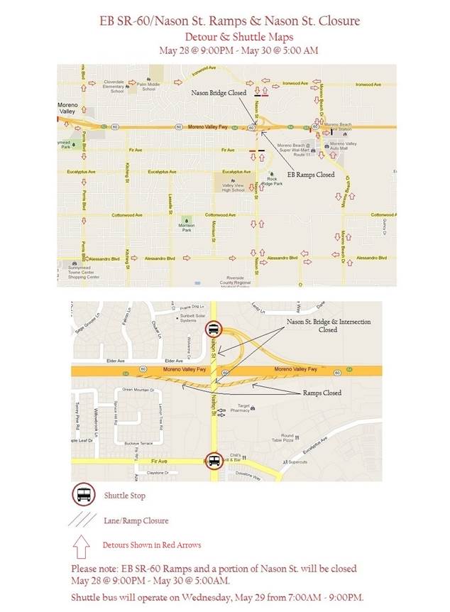 Detour and Shuttle Maps for closure